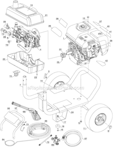 Page A Diagram and Parts List for  Black and Decker Pressure Washer